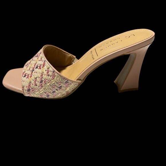 LC Lauren Conrad RAYYNA Woven Women's Blush Heeled Sandals SZ/6.5 - Picture 7 of 12